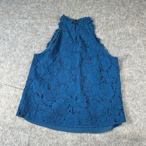 Diane von Furstenberg JEMMIE High Neck Floral Lace Halter Top Size Medium $268 - Picture 7 of 8